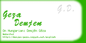 geza demjen business card